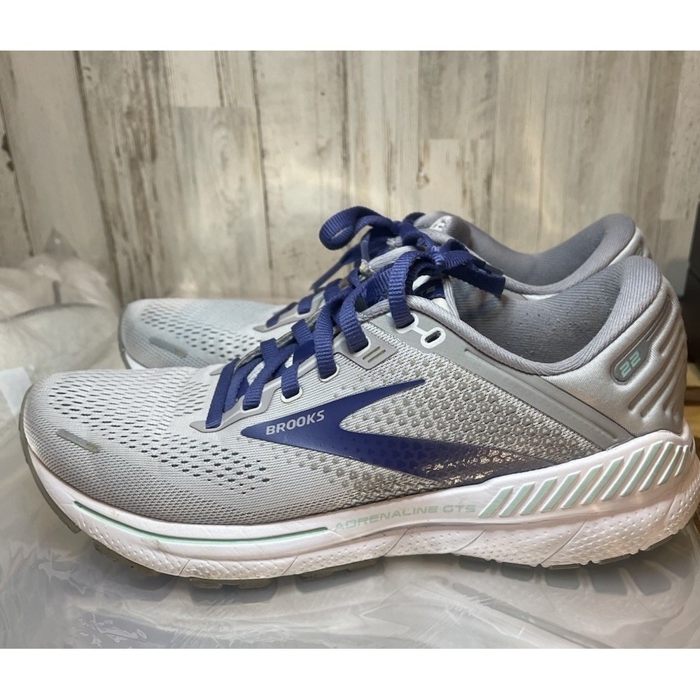 Size 8 - Brooks Adrenaline GTS 22 Gray - 1203531D045 Running Shoes, Purple - Picture 4 of 9